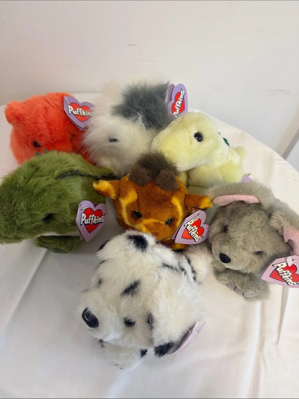 Vintage Puffkins Lot of 7 Swibco Plush w/ Original Tags 1990s